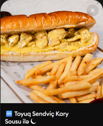 KARRİ SOSLU TOYUQ SENDVİÇ
