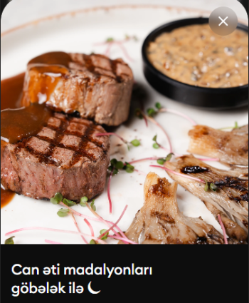 MAL ƏTİ MEDALYONLARI GÖBƏLƏK SOSLU 