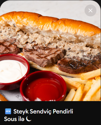 STEYK SENDVİÇ PENDİR SOSLU 