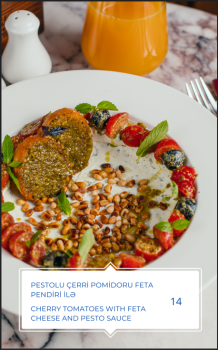 PESTOLU ÇERRİ POMİDORU FETA PENDİRİ İLƏ